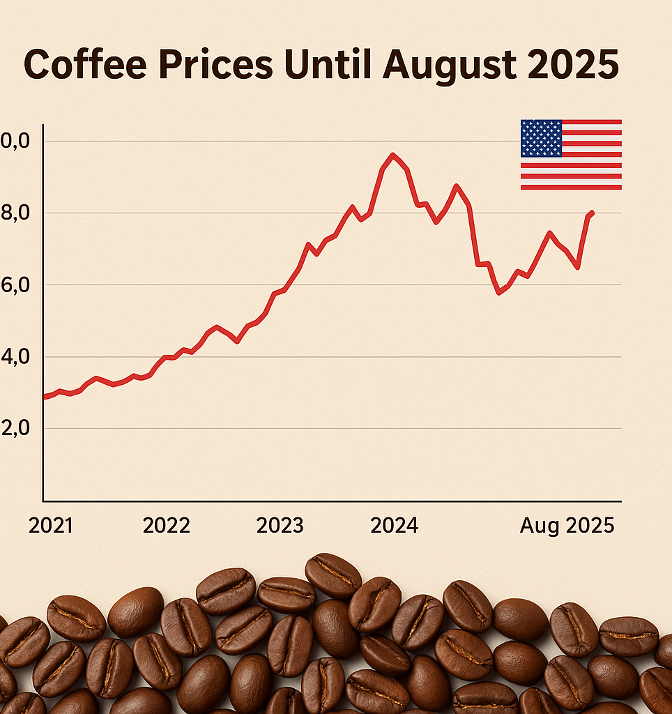 Kaffeepreise August 2025: US-Zölle treiben Arabica hoch – Lavazza Schweiz erhöht erneut